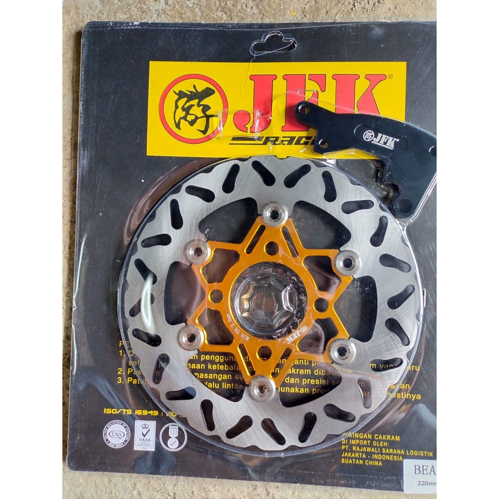 PIRINGAN  DISK 220 JFK CAKRAM ROTOR 22OMM FLOATING MOTOR VARIO NEW SCOOPY JUPITER MX
