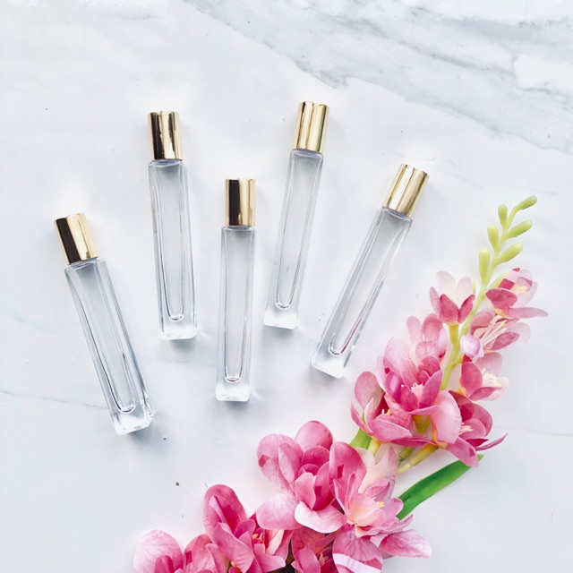 10ml Kotak Panjang Botol Roll On Kaca Metal Roller Bottle Essential Oil Aromatherapy Parfum Roll DHJ