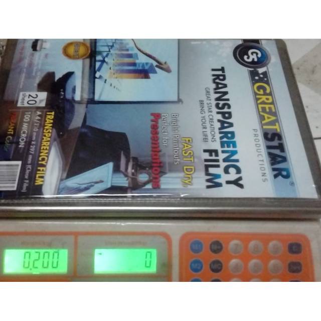 

H7Y transparancy film A4/20 (for inkjet/dye ink)TRANSPARANT FILM/STEMPEL FLASH