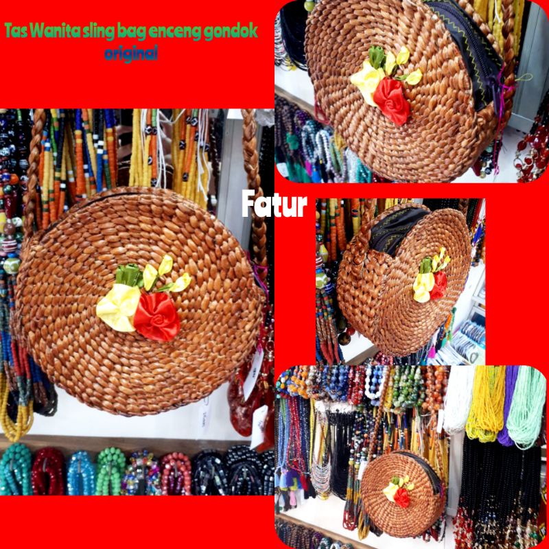 Tas Wanita Sling Bag_Tas Enceng Gondok_Terlaris