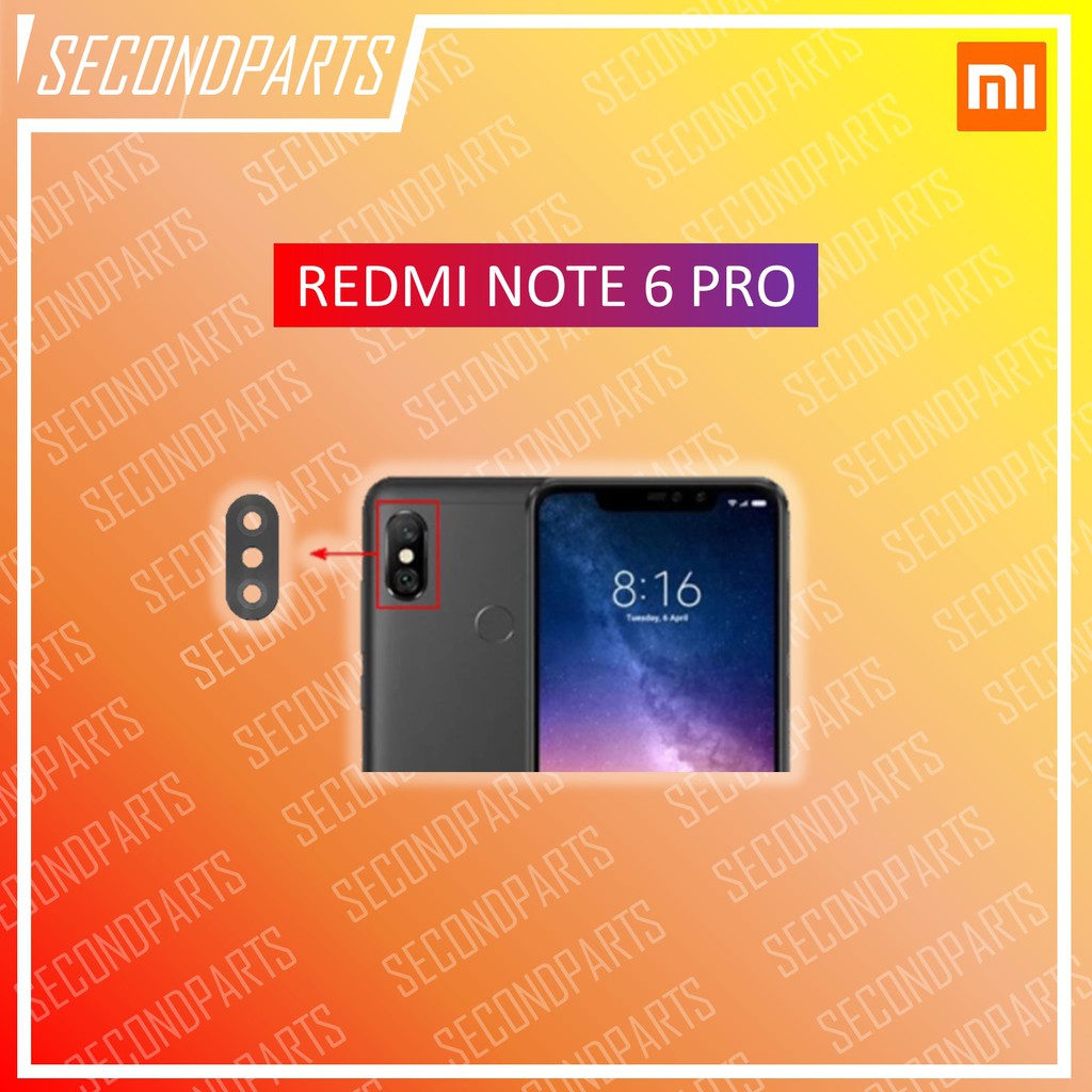 KACA LENSA KAMERA BELAKANG XIAOMI REDMI NOTE 6 PRO ORIGINAL