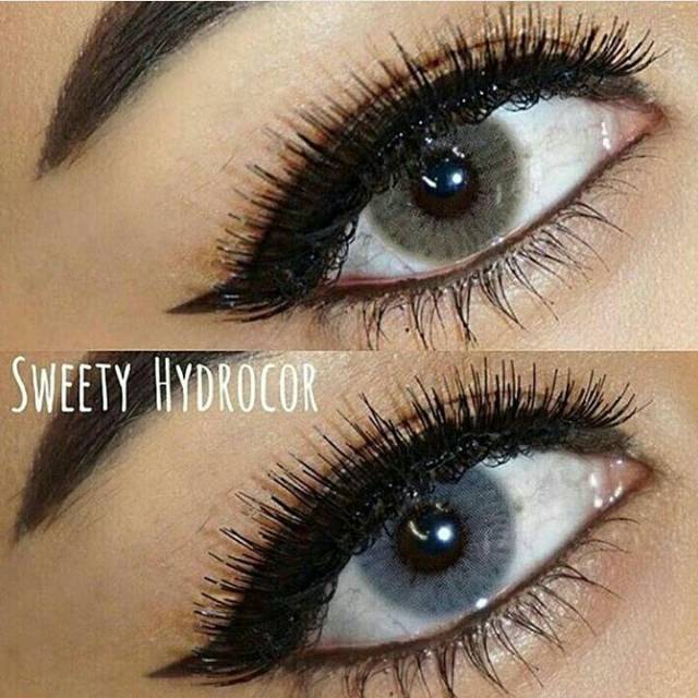 Softlens Sweety Hydrocor Warna Gray Brown