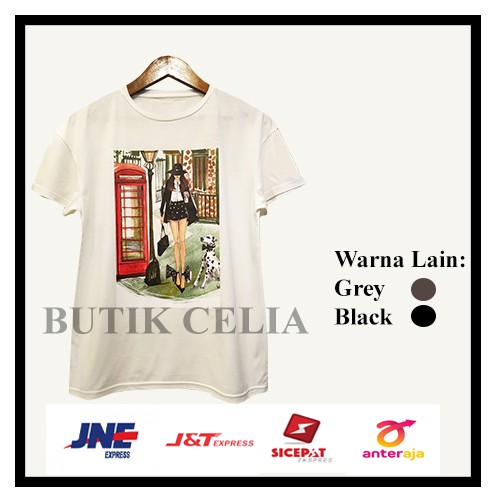 KAOS WANITA PEREMPUAN CEWEK DEWASA YSL NY ANJING MURAH KUALITAS BAGUS LEMBUT AWET