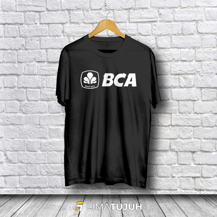 Baju Kaos BCA Bank Central Asia Logo Bahan Premium