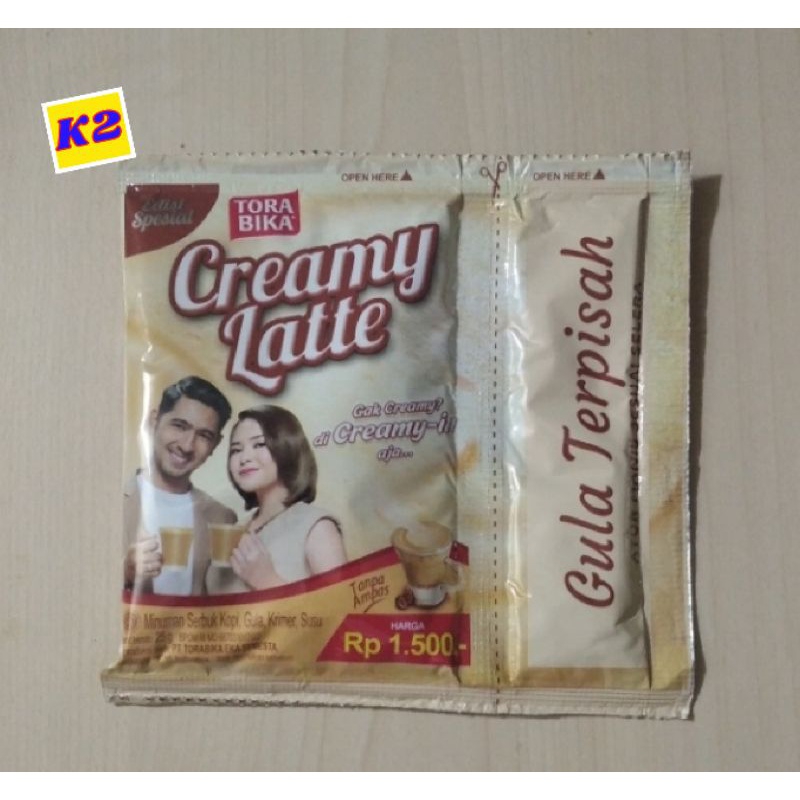 

TORA BIKA CREAMY LATTE . @ 25 g / Sachet