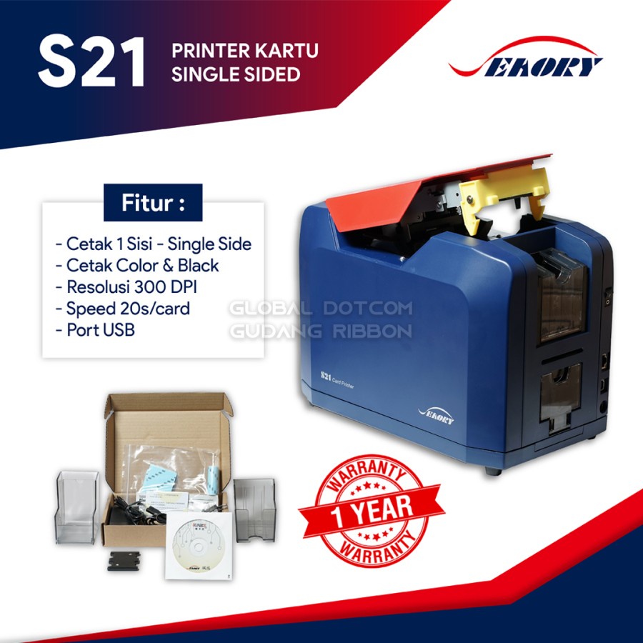 PRINTER ID CARD SEAORY S21 SINGLE SIDE 300 DPI USB CETAK KARTU PVC