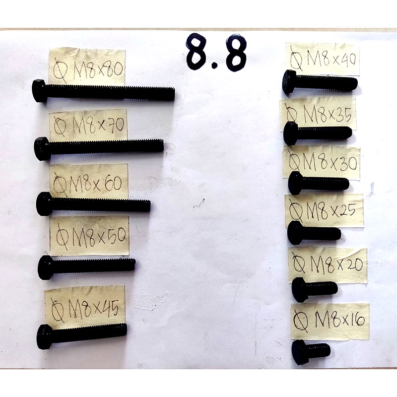 BAUT BAJA HITAM 8.8 | I Ring Pir M6 I Ring Plat M6 I Mur Baja M6 M6x16 M6x20 M6x25 M6x35 M6x40 M6x45