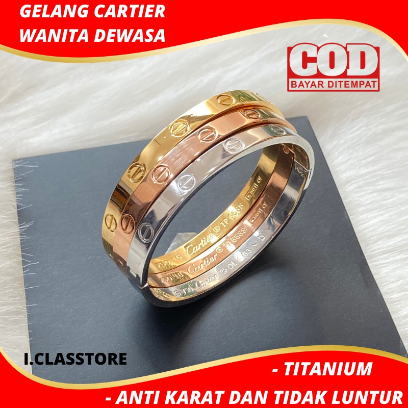 Gelang aksesoris fashion perhiasan titanium asli wanita korea kualitas terbaik anti karat murah