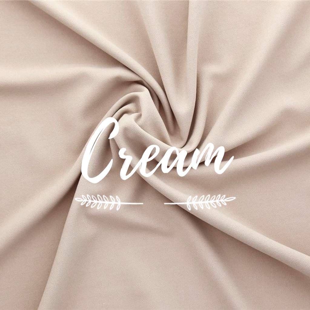 JILBAB INSTAN ZAYYANA AREY BUNGA BORDIR LIST KOMBINASI-Cream