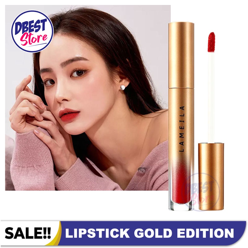 COD - Lameila GOLD Edition Lipstik Matte Anti Air Dan Tahan Lama / Lipstik Tahan Lama Anti Air 24 Jam Korea - 6 Variasi