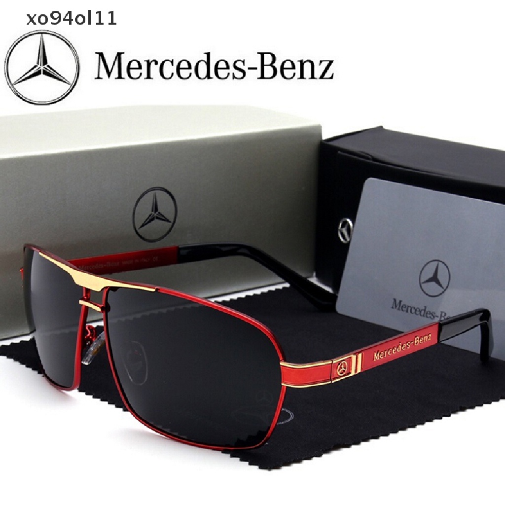 (hotsale) Kacamata Hitam Pria Model Mercedes Benz Klasik Bahan Logam Dengan Lensa Polarized