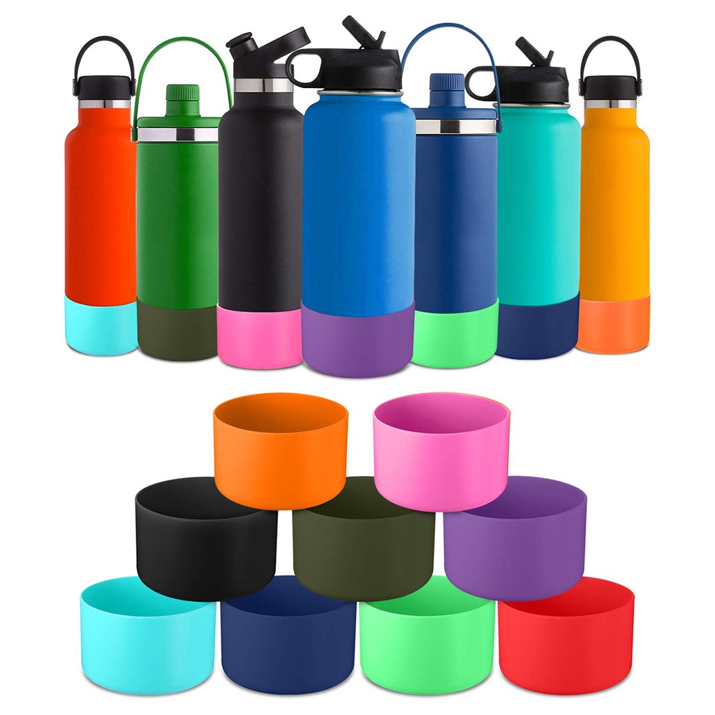 Cover Pelindung Botol Air Mulut Lebar Bahan Silikon Anti Slip BPA Free 32oz Dan 40oz