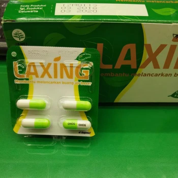 Kapsul Laxing Isi 4 Pencahar BAB | Herbal Alami Pelancar Pub