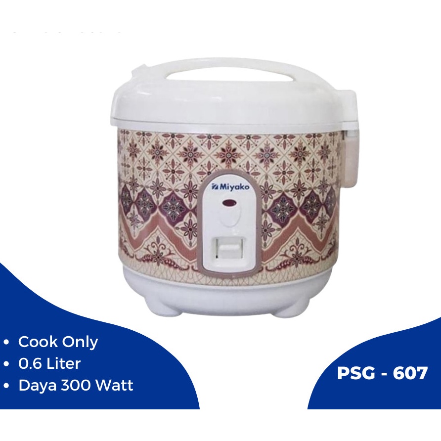 Miyako PSG607 Rice Cooker 0.6 Liter - PSG-607 Garansi Resmi