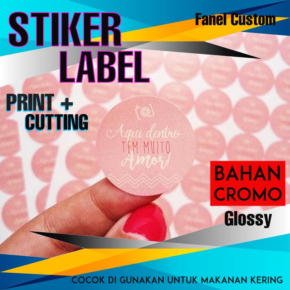 

STIKER PRINTABLE LABEL LABLE CROMO A3+ CUT STIKER KEMASAN MAKANAN LABEL MAKANAN STICKER MAKANAN