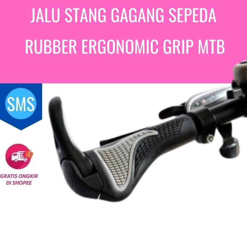 Jalu Stang Sepeda | Grip Gagang Sepedah Tanduk Rubber Ergonomic Grip MTB