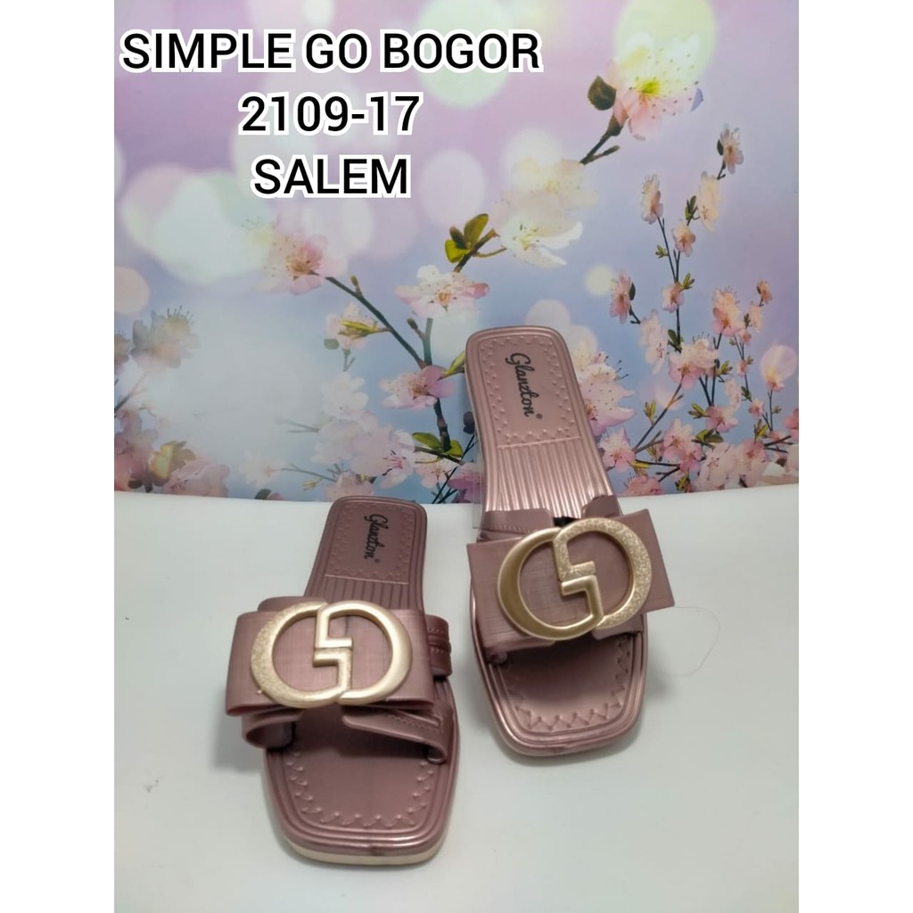 SANDAL WANITA IMPORT MODEL FLAT KASUAL NYAMAN DAN MODIS GLANZTON 2109-17 37-41