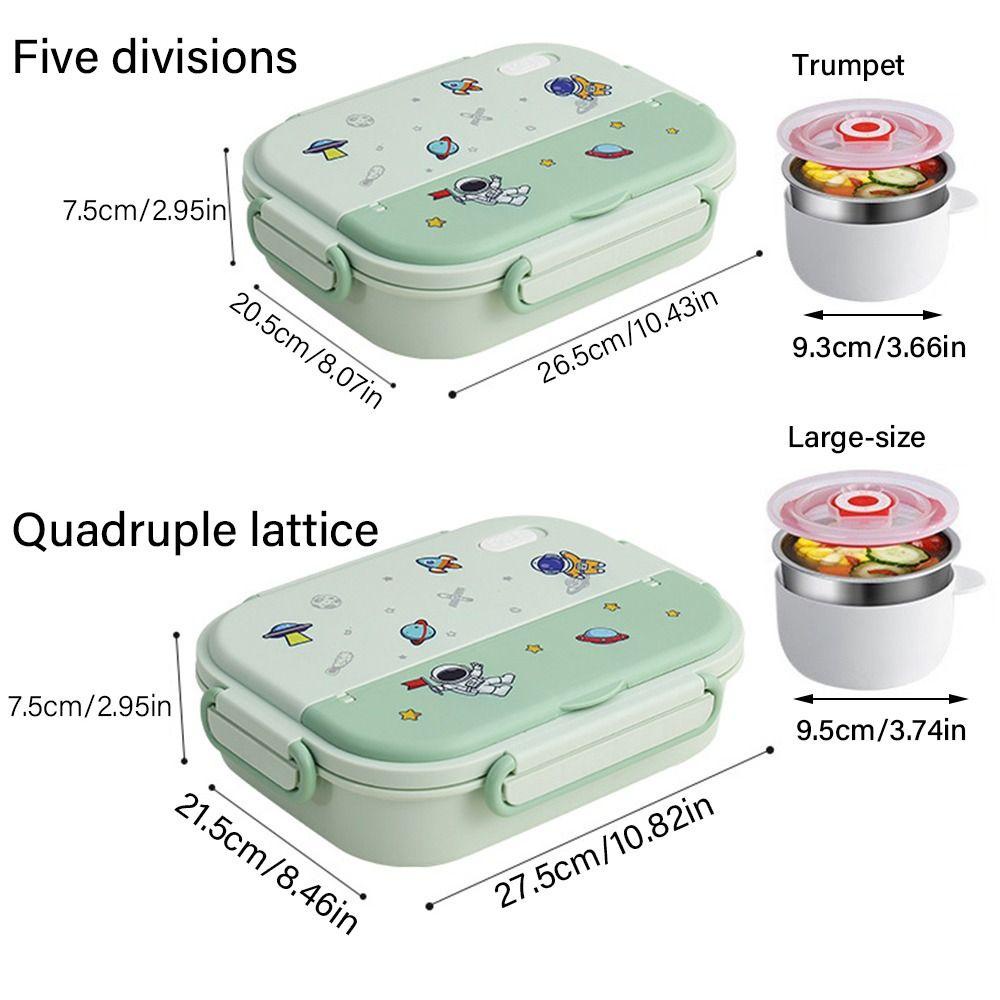 Preva Five Grids Lunch Box Plastik Microwave Kapasitas Tinggi Bento Box