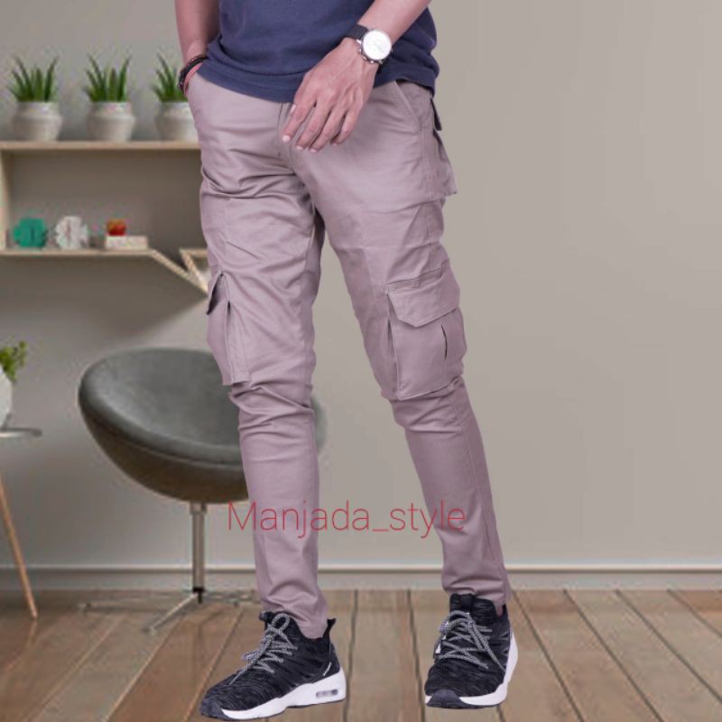 NEW!! CARGO PANJANG PRIA ARMY CELANA CARGO CHINO PINGGANG KARET CARGO DISTRO CELANA PRIA DEWASA CARGO MURAH PREMIUM