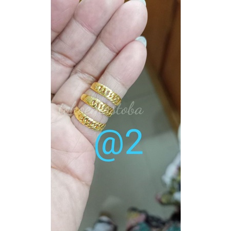 acc cincin setengah rante emas LM 24 karat 99.9% 2 gram