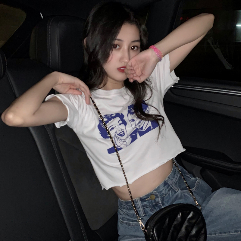 MOOGU ♡ Crop top / kaos wanita baju atasan korea