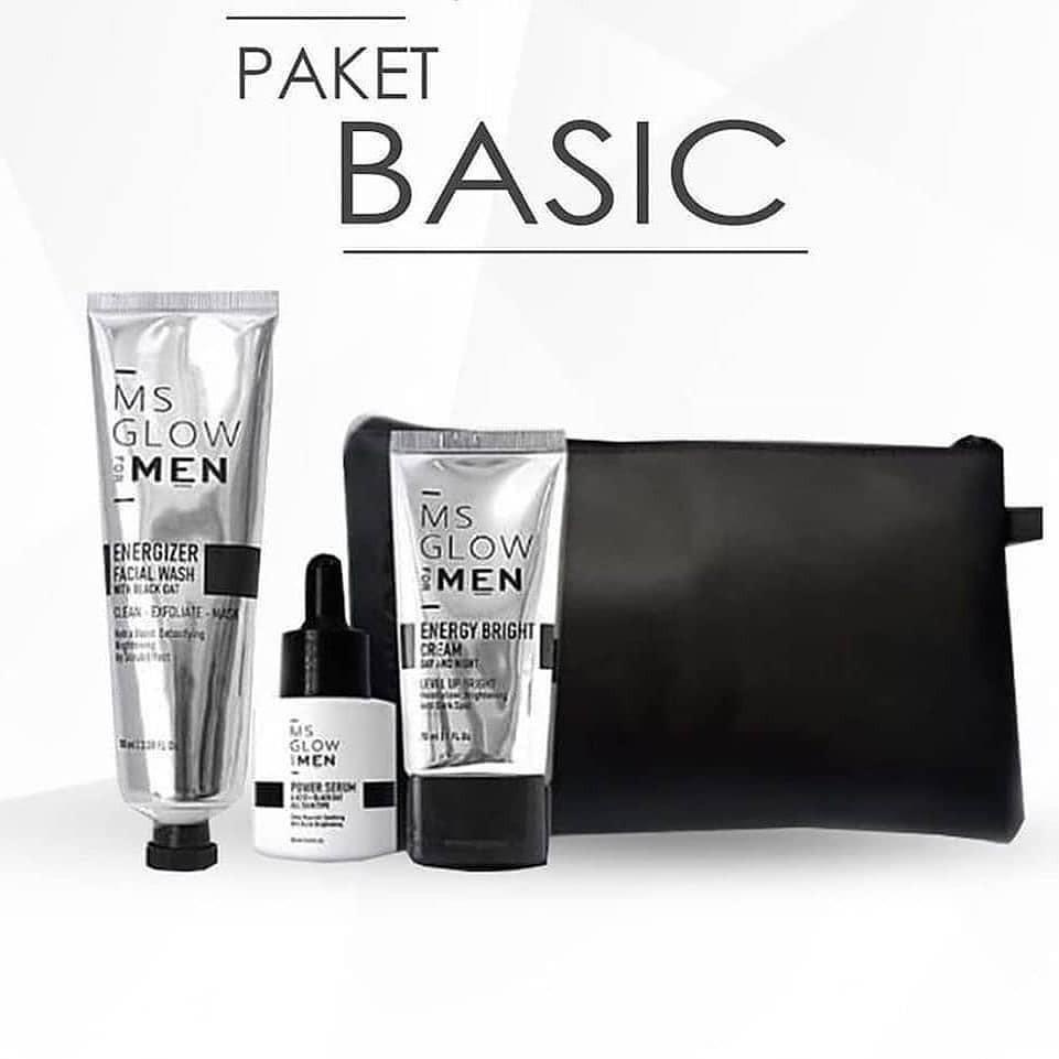 Ms Glow Men Paket Basic/Perawatan wajah pria