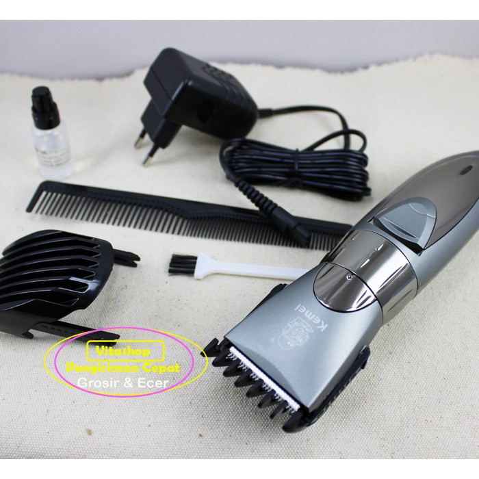 Alat Cukur Rambut Kemei KM-605 Hair Clipper Mesin Pangkas Dan Potong Waterprof Wed &amp; Dry