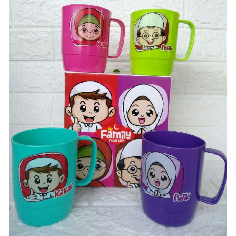 mug family set /mug keluarga
