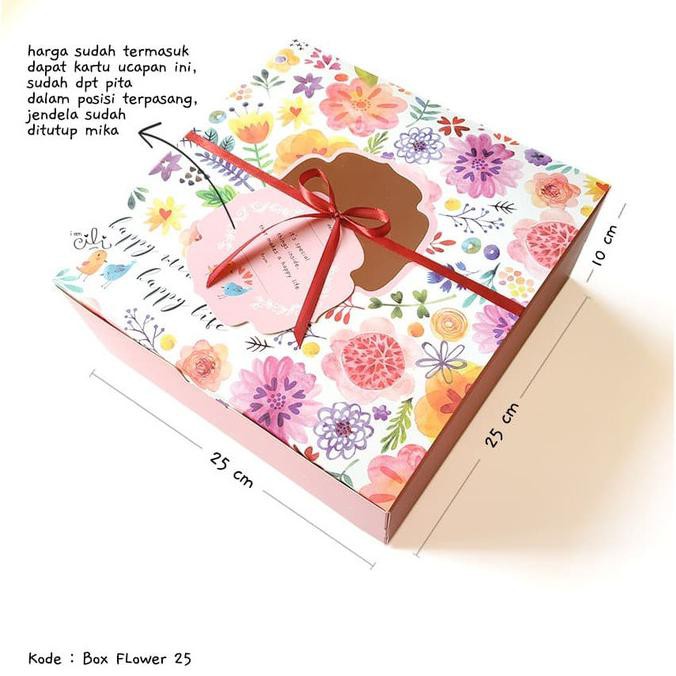 

Open Ds] Dus / Kotak / Boks / Box Cantik Serba Guna 25 X 25 X10 Cm Isi 10 Pcs