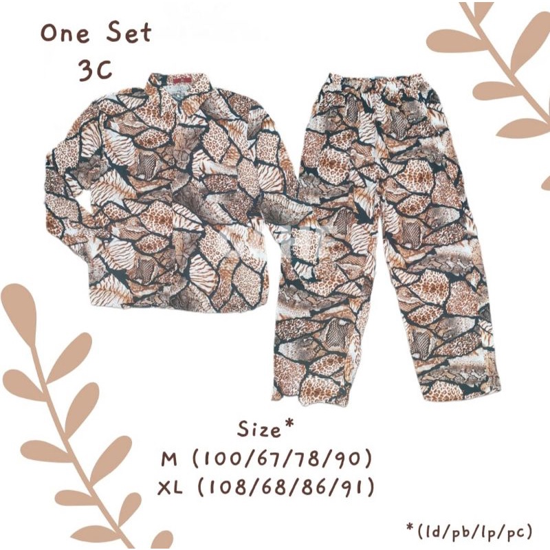 One Set Setelan Piyama Three Coin 3C