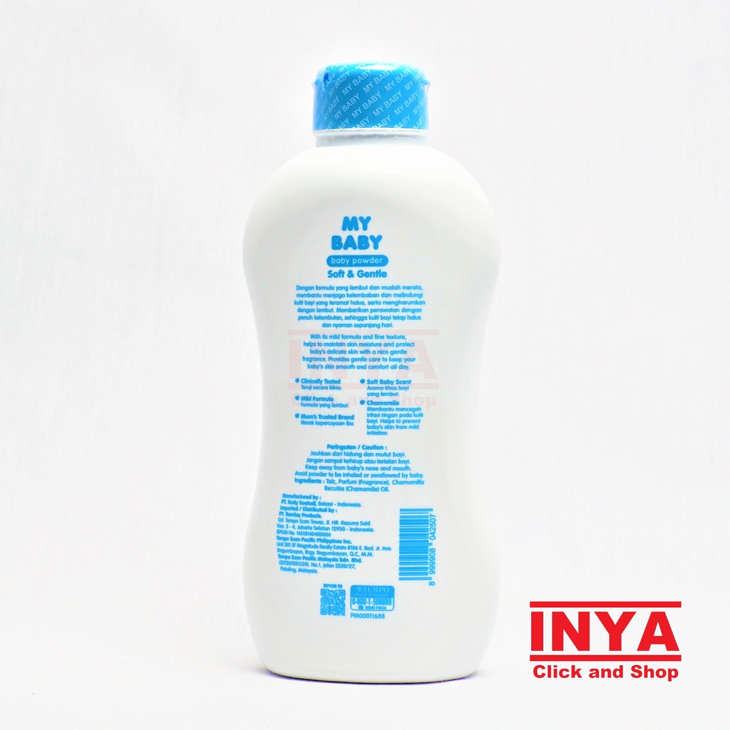 MY BABY SOFT AND GENTLE BABY POWDER 150gr - Bedak Bayi