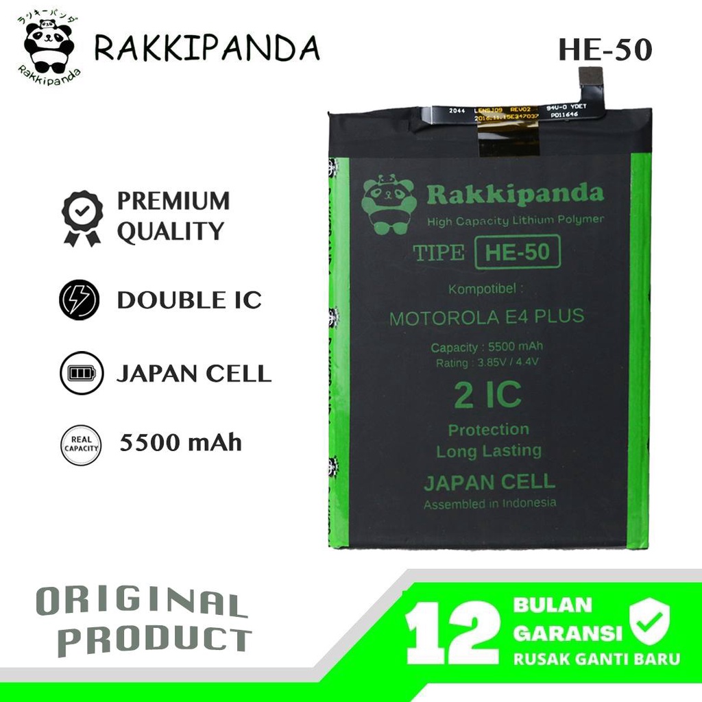 R/K- RakkiPanda - HE50 HE 50 Motorola E4 Plus Batre Batrai Baterai