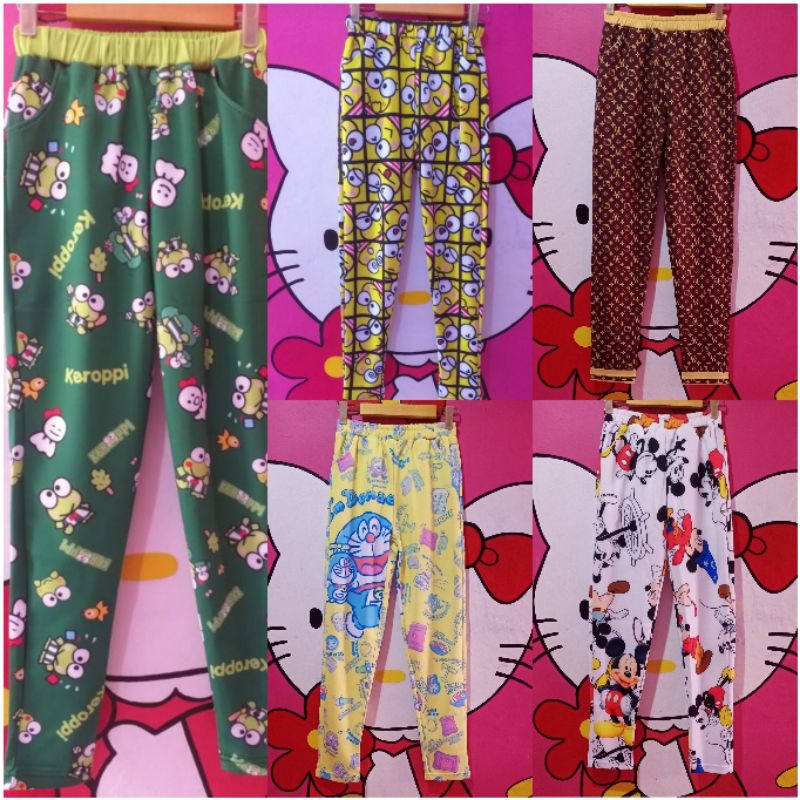 Celana Hellokitty celana keroppi celana mickymouse celana doraemon
