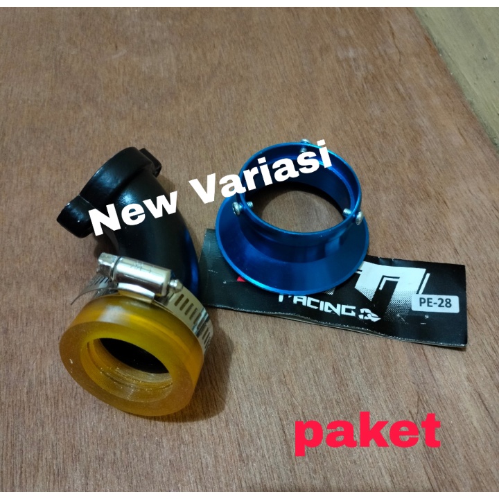 PAKET Manipol Intake Intek Teflon Bebek Karbu PE 28 PWK 28+CORONG PENDEK PE28 BEBEK
