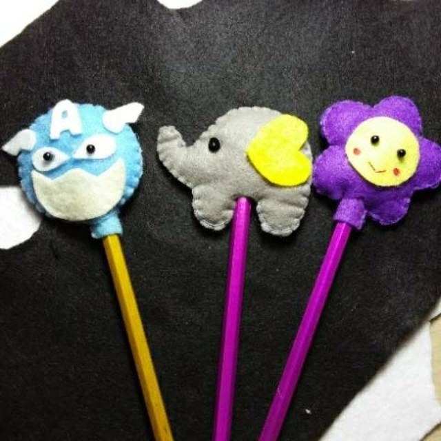 

prakarya kerajinan PENSIL HIAS kain FLANEL LUCU UNIK KARAKTER 2..1 KILO MUAT 65pc part3