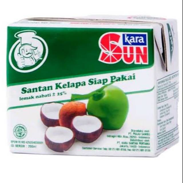 

Sun Kara Santan Kelapa Siap Pakai 200 ml