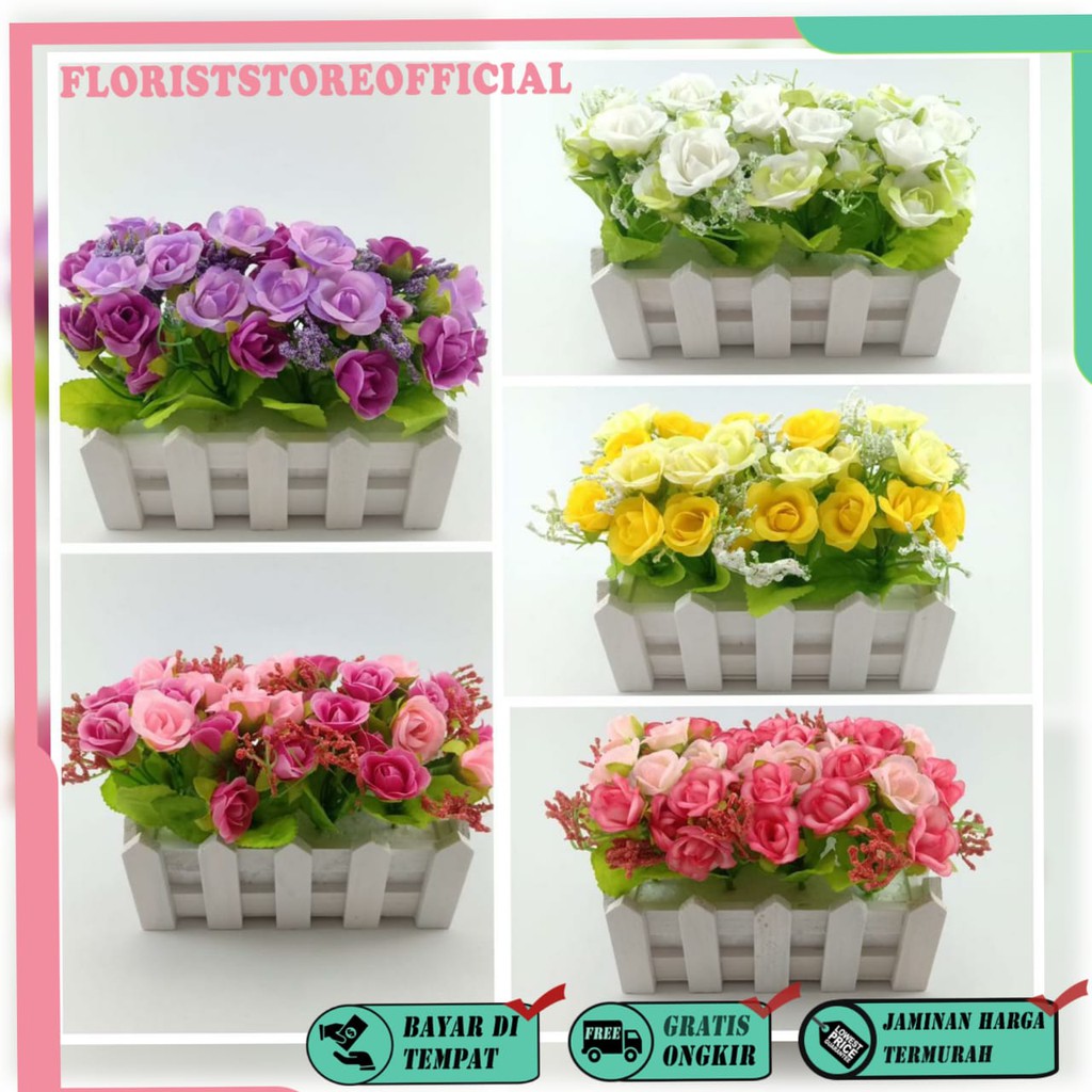 COD BUNGA PAGAR BUNGA MAWAR BUNGA PLASTIK ORNAMEN BUNGA TANAMAN HIAS PLASTIK DEKORASI RUMAH BP8822