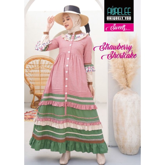 (COD) Dress "Strawberry Shortcake" A-1008221 By Aurelee