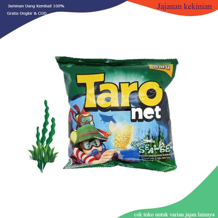 

Taro net isi 10pcs-snack ringan-makanan ringan-jamilan sehat-jajanan jadul-jajan anak kekinian-kripik-krupuk-ciki