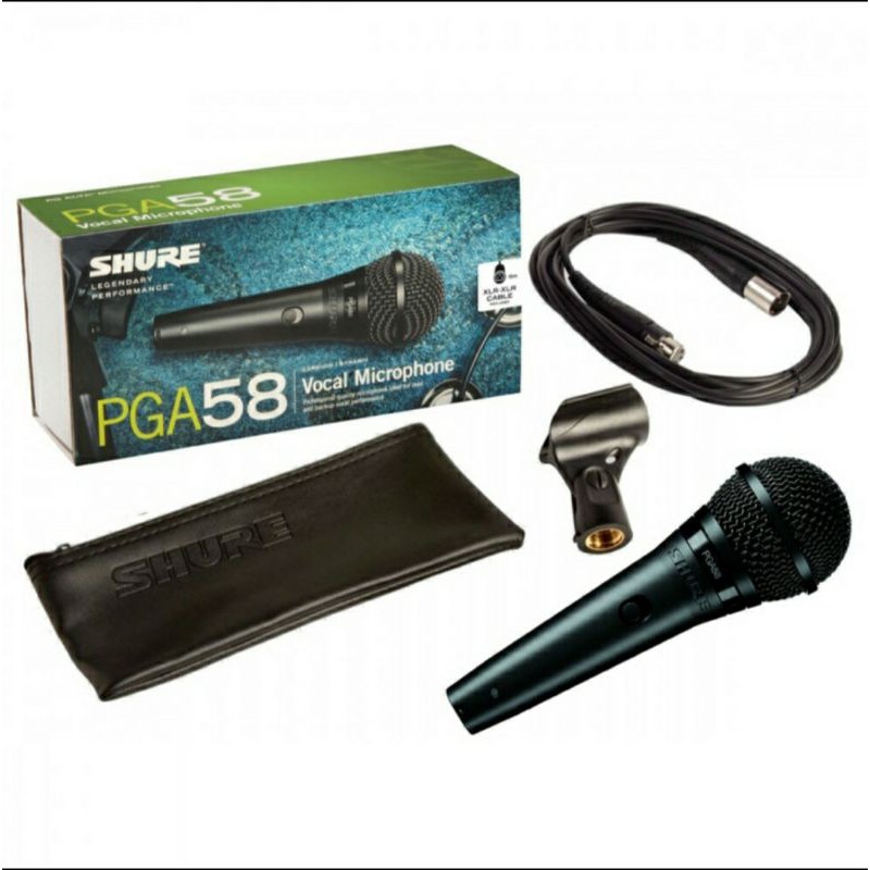 Mic Kabel shure pga58 original microphone handle pegang pg a58