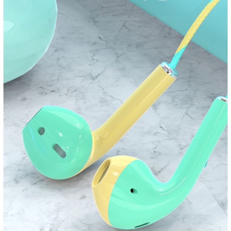 Headset Macaron U24 Two Tone Earphone Hifi Superbass