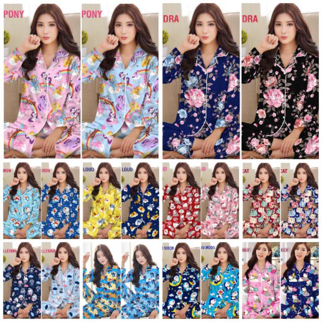 ISANNY PIYAMA SET PP SIZE.L/PIYAMA KARAKTER PP/PIYAMA MURAH/PYAMA DEWASA/ READY STOK