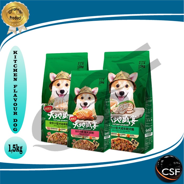 Makanan Anjing Kitchen Flavor Nature Gourmet All variant Dog Food 1,5kg