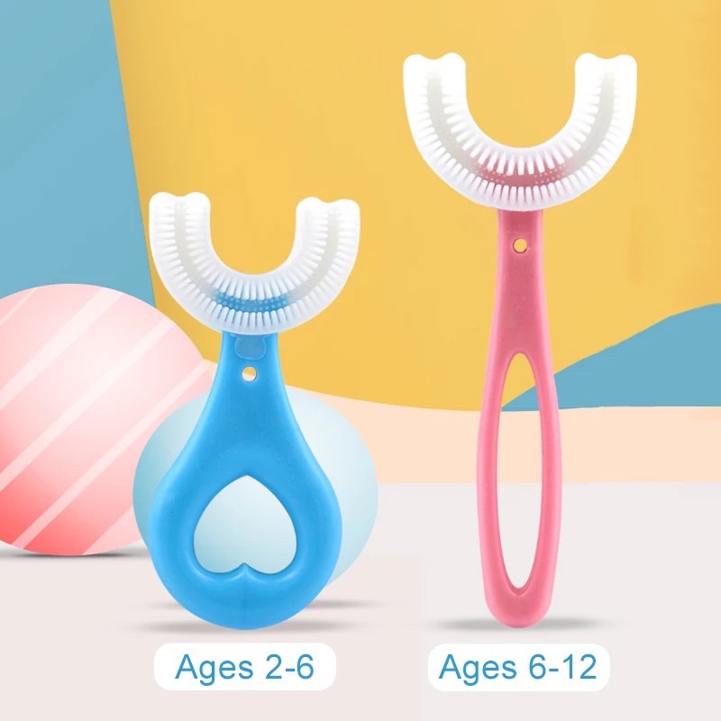 Sikat Gigi U Shape Anak Bayi Bentuk U Silicon Toothbrush Baby 2 6 12 Tahun