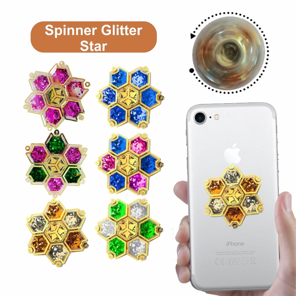 SPINNER STAR FOR CASE WATER GLITTER AKSOSORIS HP