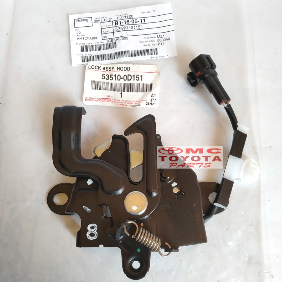 Pengunci Kap Mesin / Lock Assy Hood Toyota Yaris 53510-0D151