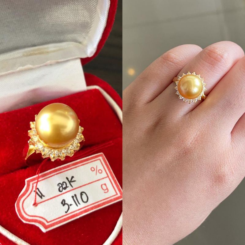 Cincin lady diana full zircont  tretesan women ring wedding gold mutiara air laut lombok setelan ant