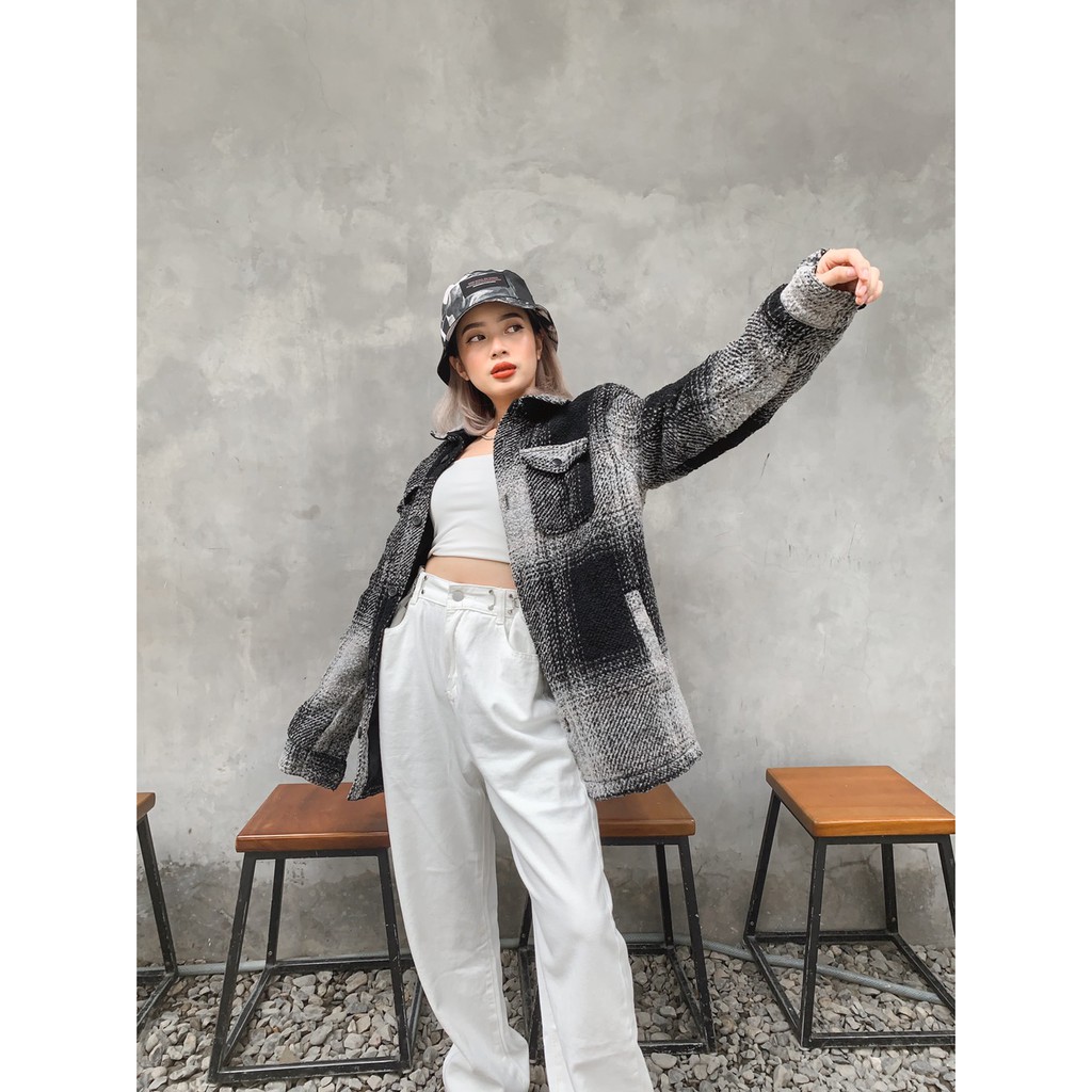 Kemeja Tartan Kotak Kotak HM