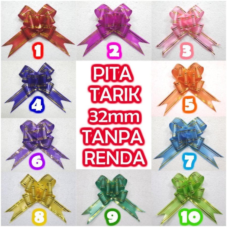 Pita Tarik Lis Emas 32mm Ribbon Serut Besar 32 mm Gold Stripe Warna Warni Dekorasi Gift Kado DIY Hadiah Parcel Souvenir Ulang Tahun Anniversary Birthday Party Wisuda Graduate Bouquete Bucket Pesta Prakarya Kerajinan Craft Crafting Art Seni Colorful Malang