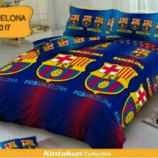 Sprei BARCELONA uk.180x200 - Sore motif bola - Sprei kasur no.1